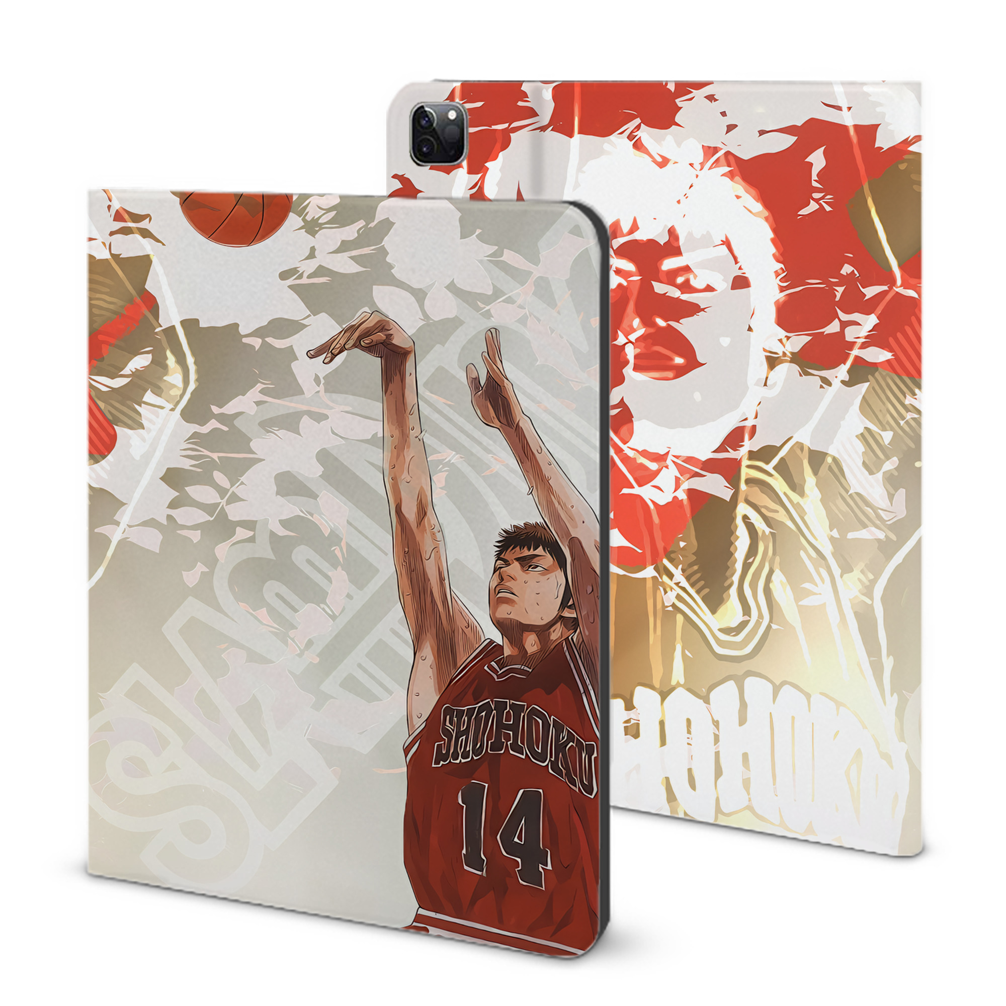 （画像用） SLAM DUNK／スラムダンク IPad ケース ブック型 PUレザー TPU 耐衝撃 軽量 薄型 ペン収納なし 全面保護 IPad 各モデル対応
